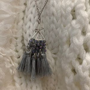 Seed bead and silk tassel